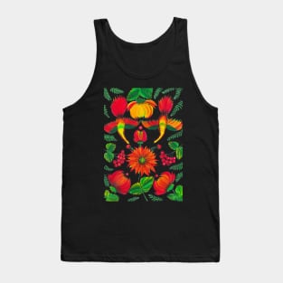 Floral Pattern of Petrykiwka Painting. Ukrainian print. Tank Top